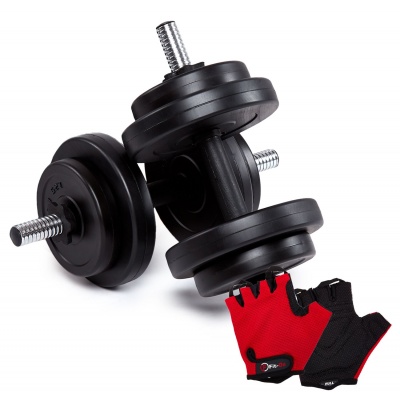 Гантели Fit-On 2x8,5кг + перчатки