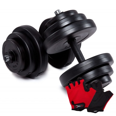Гантели Fit-On 2x18,5кг + перчатки