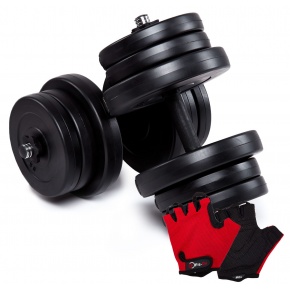 Гантели Fit-On 2x21кг + перчатки