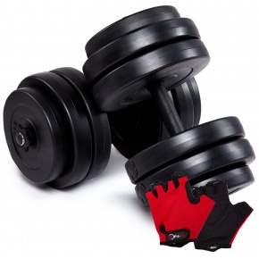 Гантели Fit-On 2x26кг + перчатки